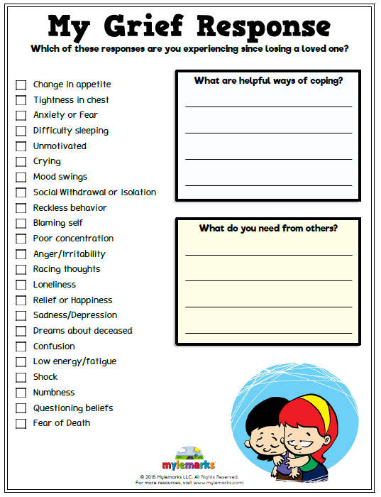 Grief Worksheets For Kids