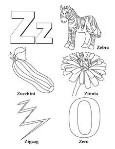 Coloring Letter Z Worksheets