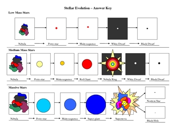 Graphic Organizer Life Cycle Of A Star Worksheet