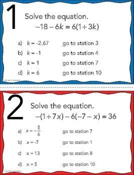 1.2 Solving Multi-step Equations Worksheet Answer Key