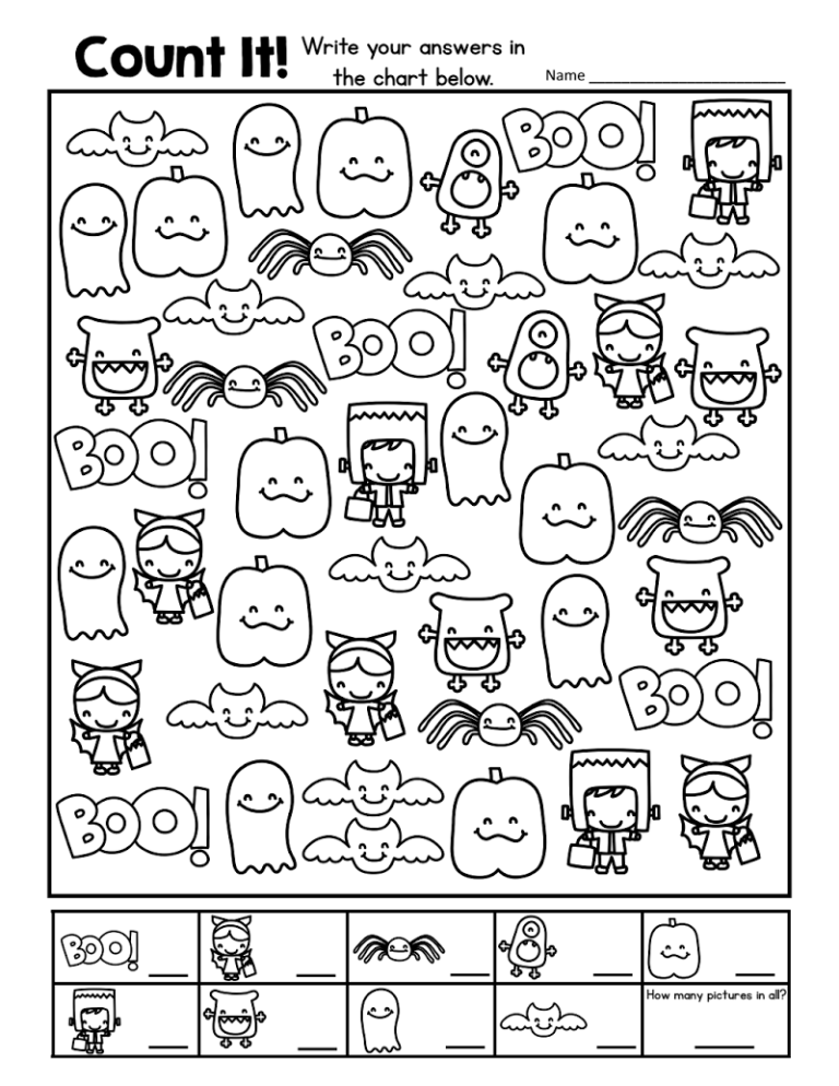 Halloween Preschool Worksheets Pdf