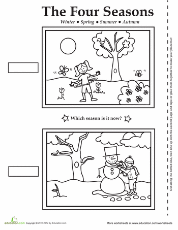 Seasons Worksheet For Kids