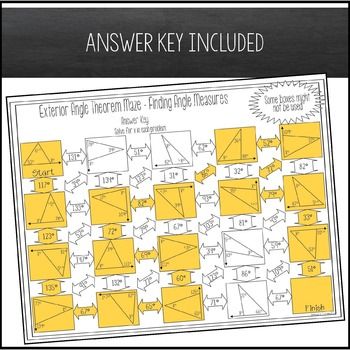 Exterior Angle Theorem Worksheet Answers