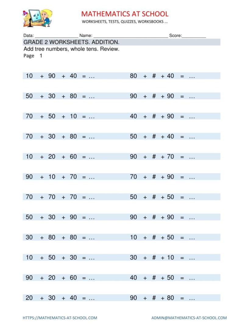 Grade 8 Math Worksheets Pdf