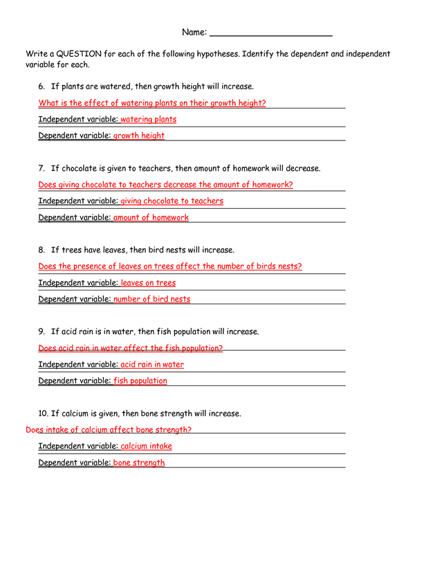 Scientific Method Worksheet Pdf Answers