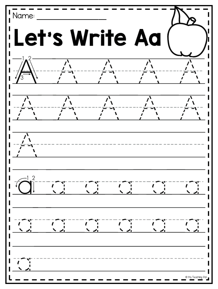 Alphabet Pre K Worksheets Printable