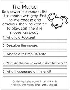 Year 1 Reading Comprehension