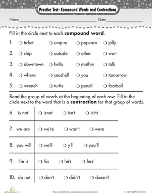 Compound Nouns Worksheet For Grade 5