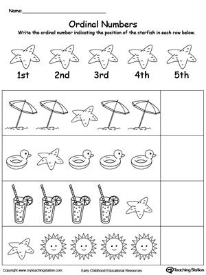 Kindergarten Printables Numbers