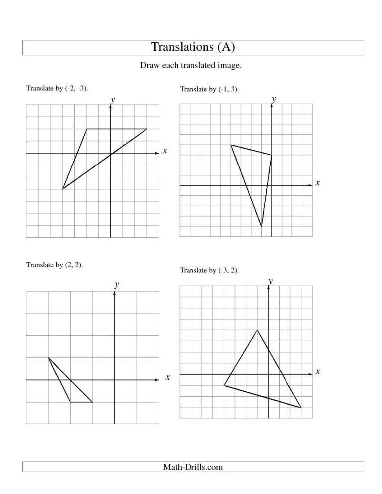 Translation Worksheet Pdf