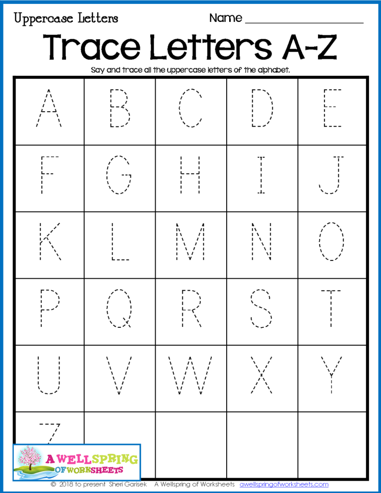 Uppercase Alphabet Tracing Pages