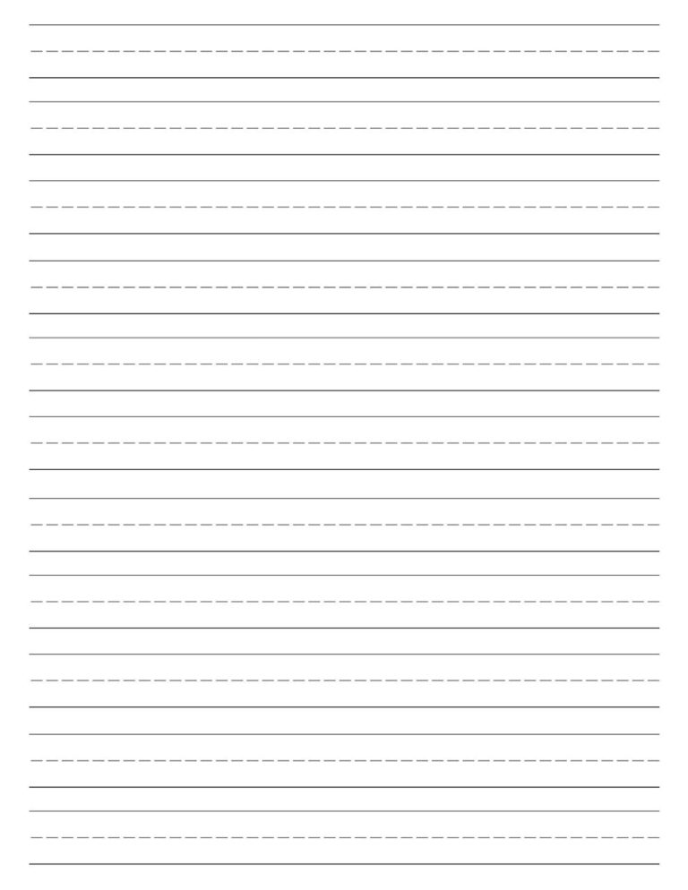 Free Printable Blank Handwriting Worksheets