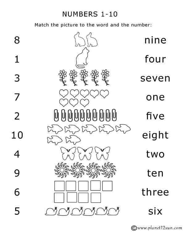 Preschool Number Worksheets 1-10 Pdf