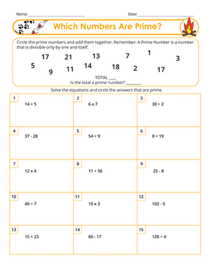 Prime And Composite Numbers Worksheet Grade 5