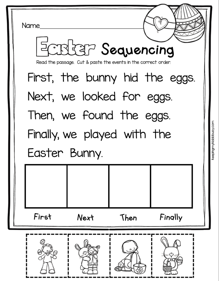 Sequencing Worksheets 1st Grade