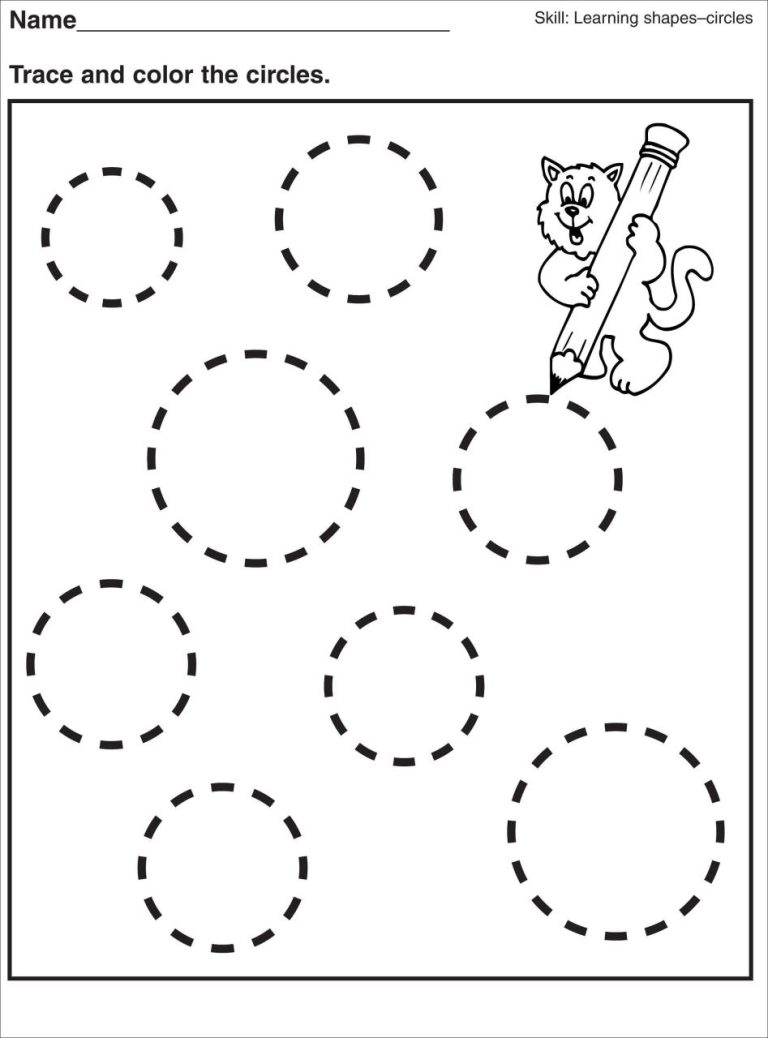 Tracing Preschool Activities Worksheets