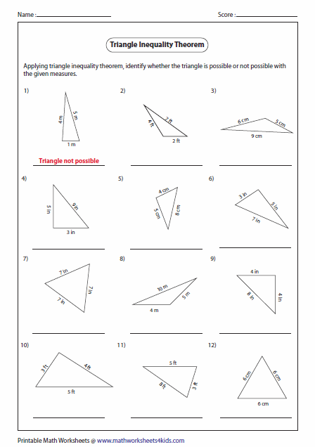 Triangle Sum And Exterior Angle Theorem Worksheet Pdf