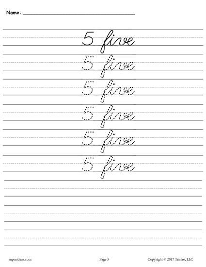 Cursive Writing Worksheets For Class 6