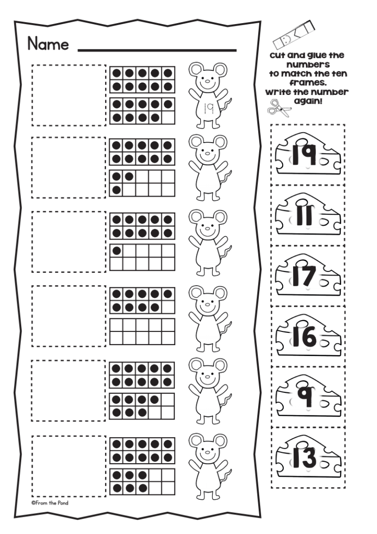 Ten Frame Worksheets Pdf