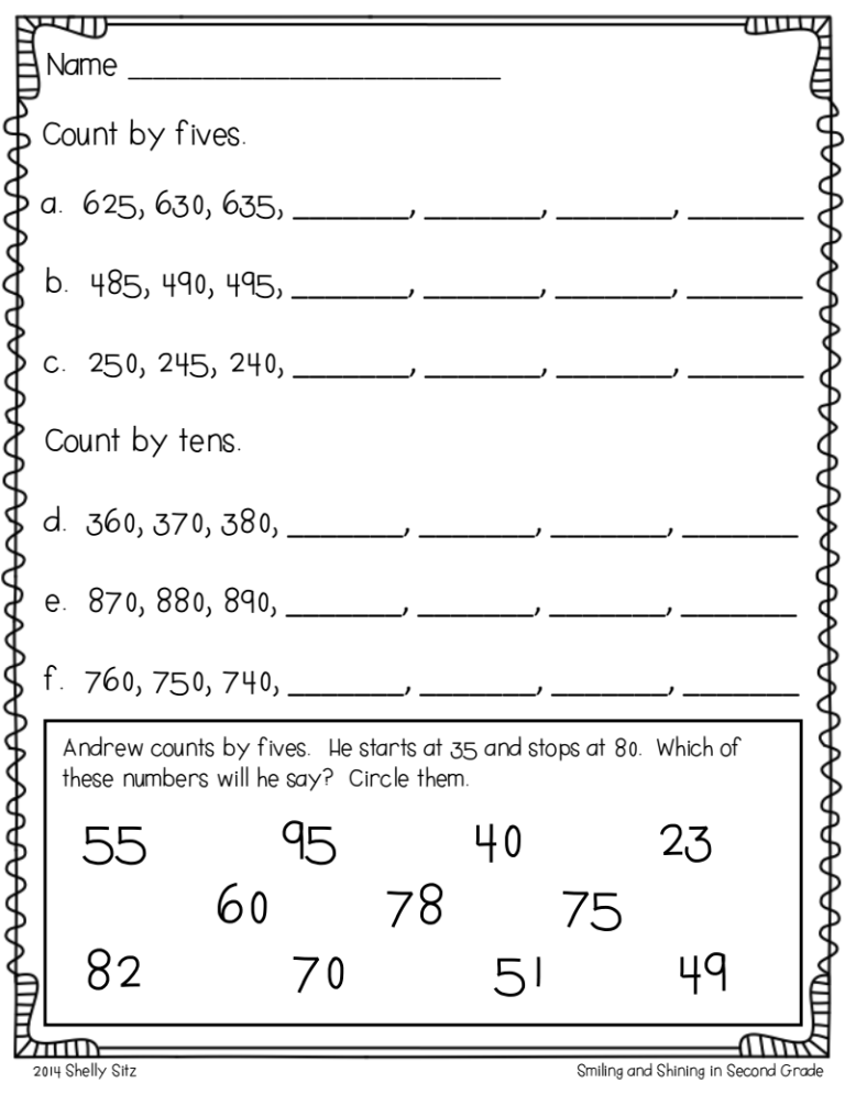 Number Patterns Worksheets Grade 6