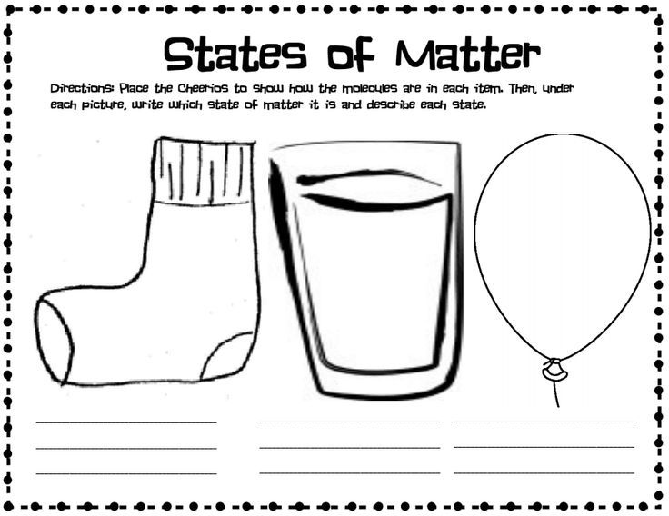 Printable States Of Matter Worksheet Pdf