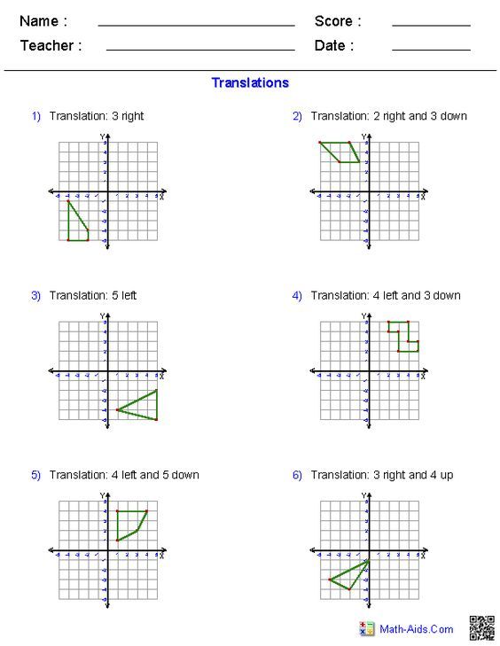 Translation Worksheet Answer Key