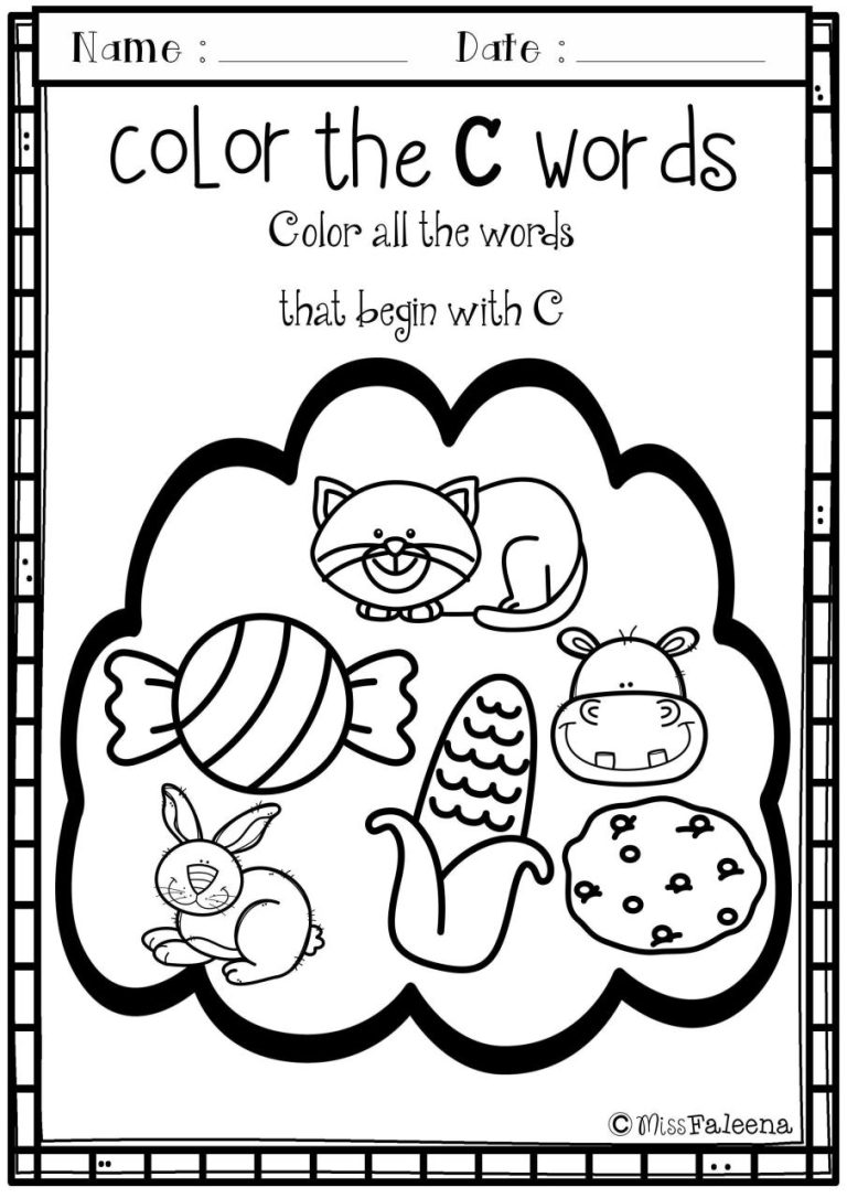 Letter C Worksheets Preschool