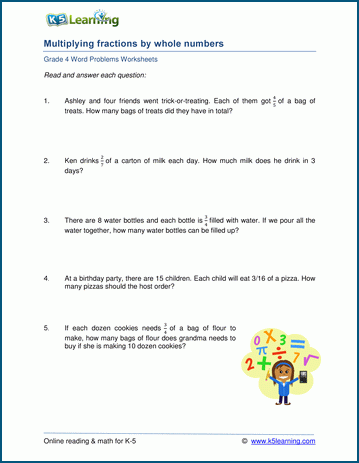 Grade 4 Multiplication Word Problems With Answers