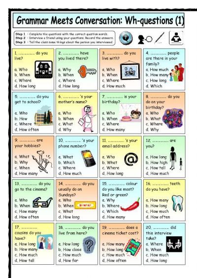 Free Printable Wh Questions Worksheets