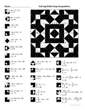 Multi Step Inequalities Worksheet Answers