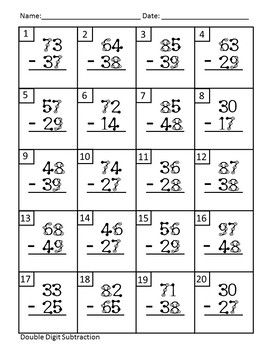 Double Digit Addition Without Regrouping Touch Math