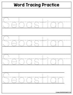 Free Tracing Worksheets Name