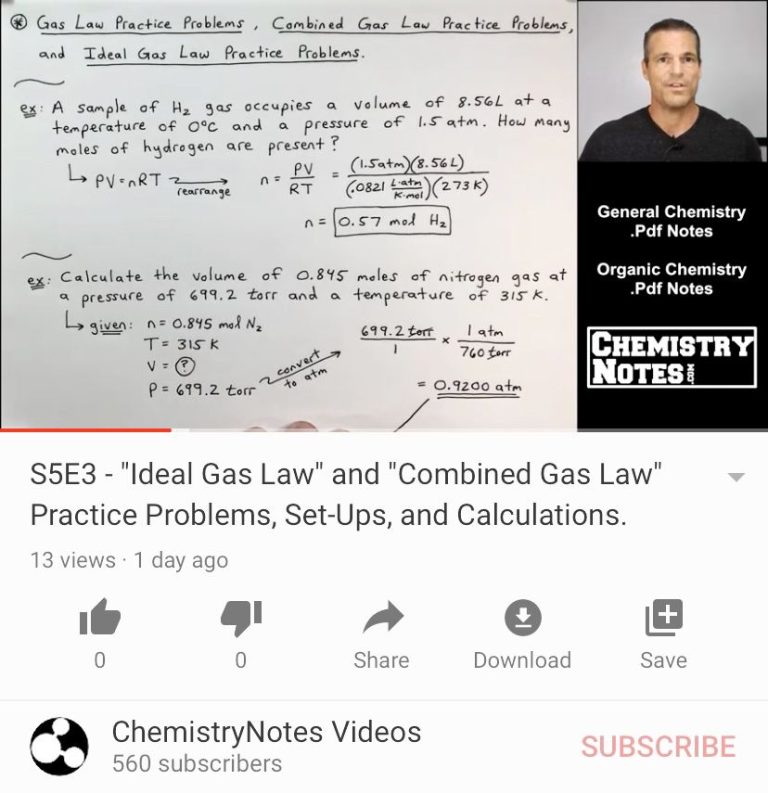 Combined Gas Law Practice Worksheet Answers