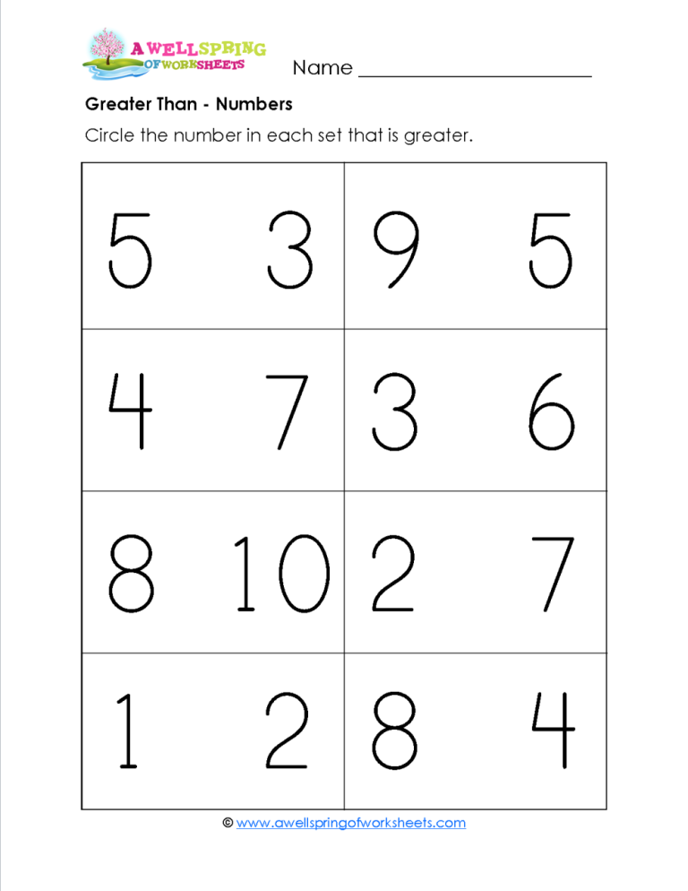 Easy Pre K Math Worksheets