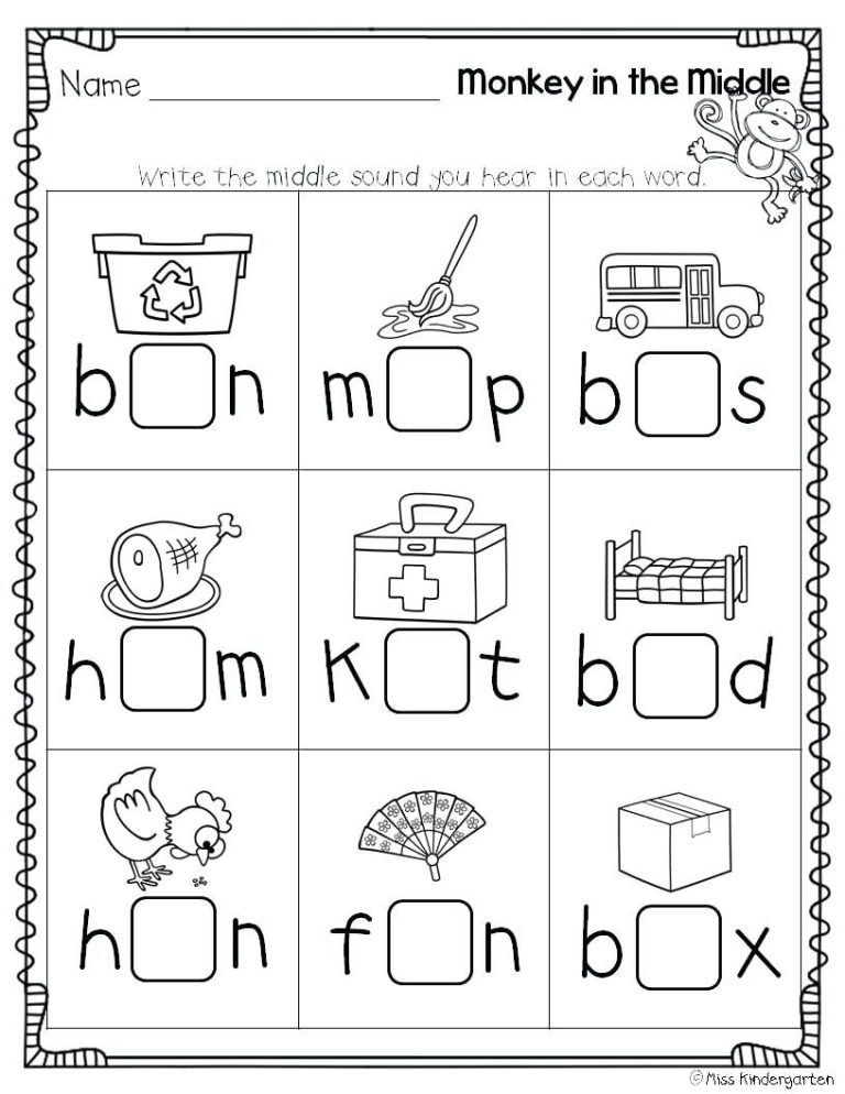 Language Arts Worksheets For Kindergarten