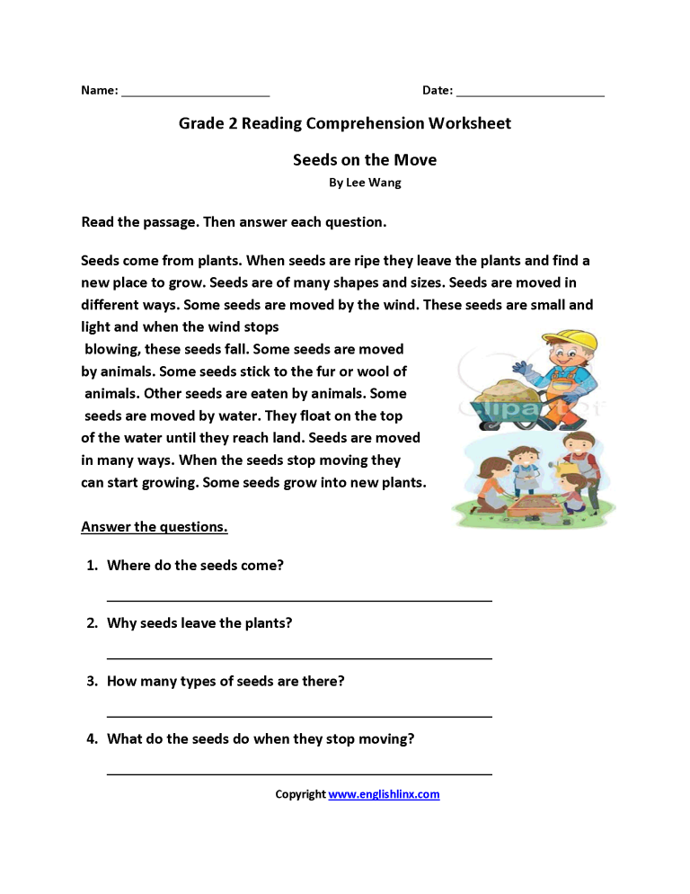 Reading Comprehension For Class 2nd