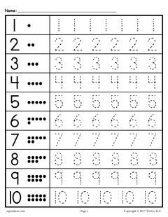 Number Tracing Worksheets 1-20 Pdf