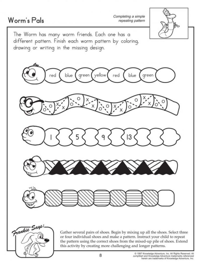 Pattern Worksheets For Grade 1