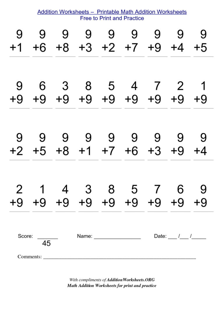 1st Grade Printable Math Worksheets Grade 2