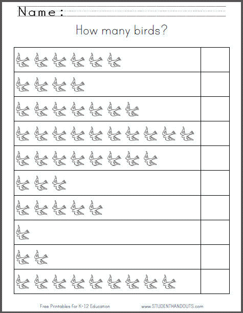 Rote Counting Worksheets For Preschoolers