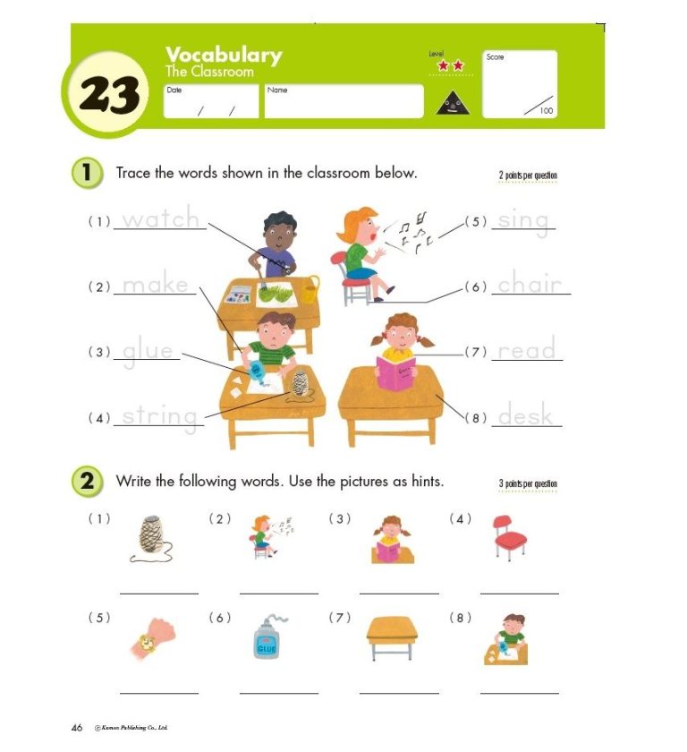 Printable Kumon Worksheets For Grade 1 Reading