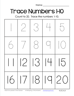 Printable Number Tracing Worksheets 1-10