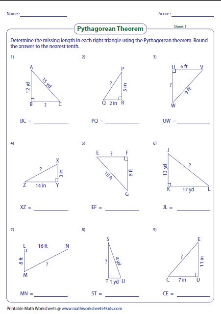 Triangle Inequality Theorem Worksheet Pdf