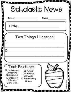 Scholastic News Printables