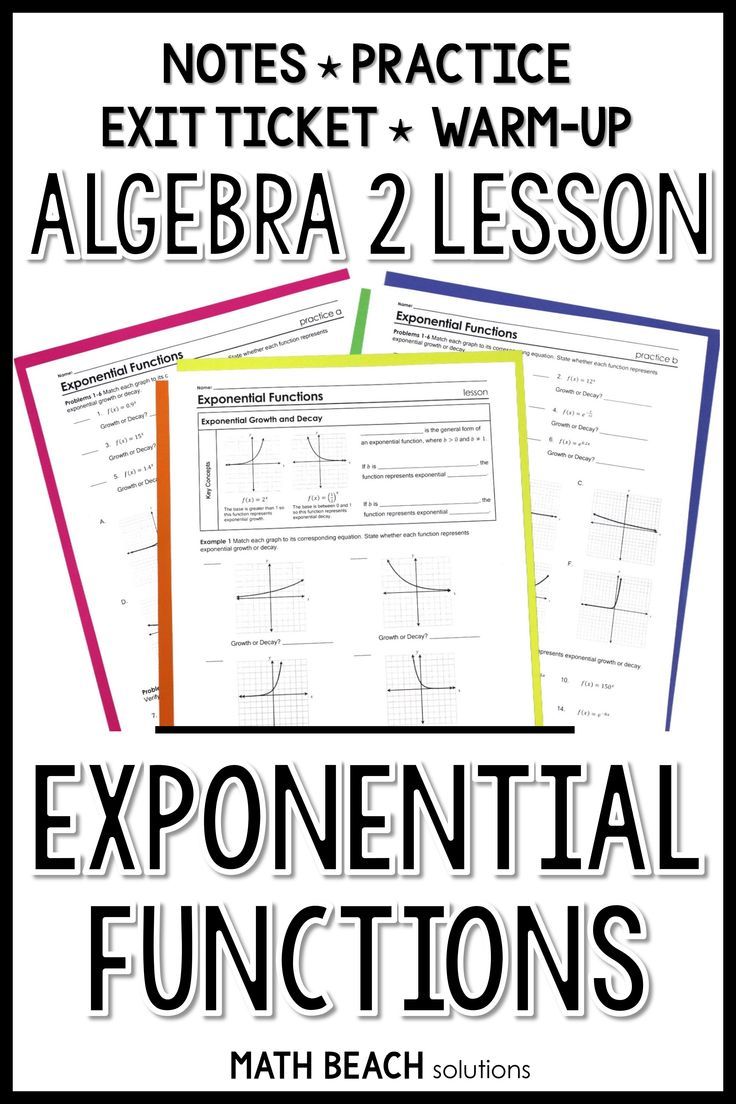 Characteristics Of Exponential Functions Worksheet