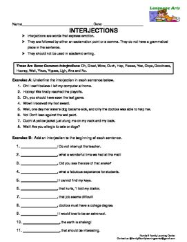 6th Grade Conjunction Worksheets For Grade 6