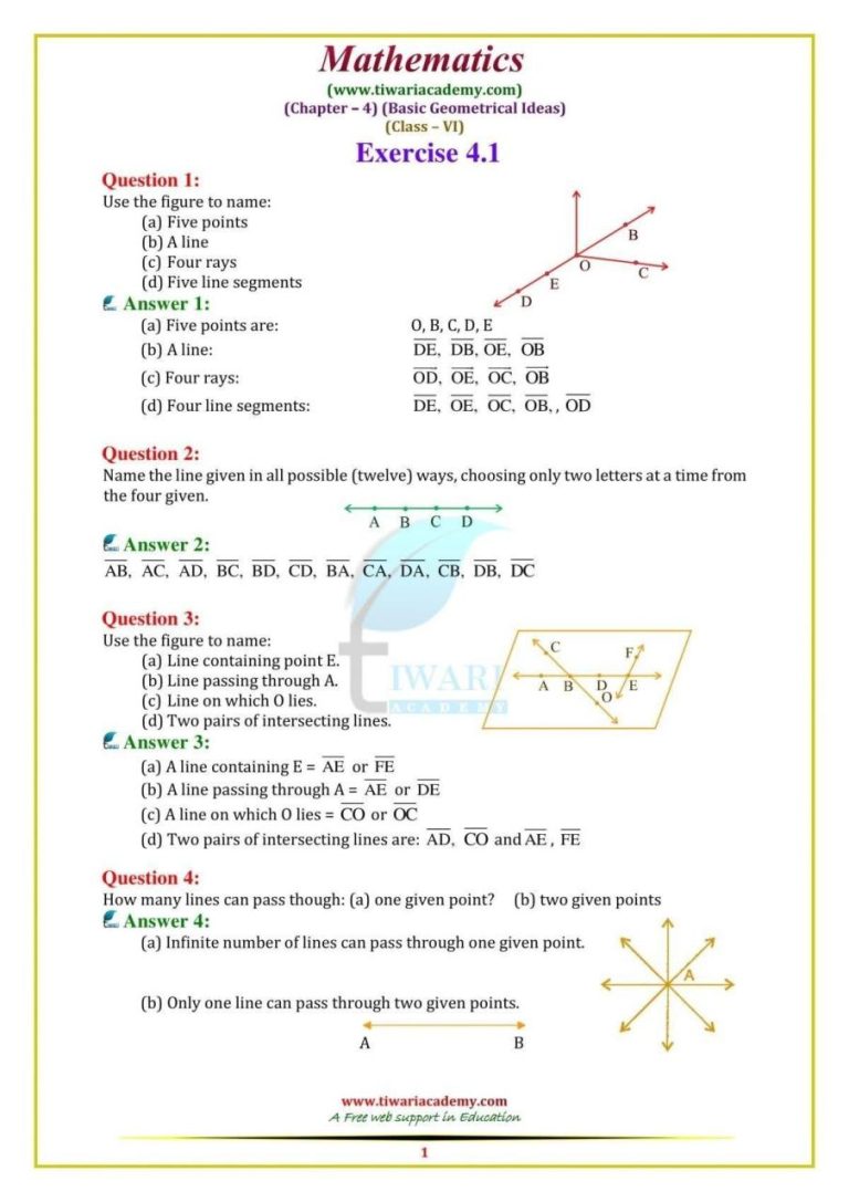 Class 6 Maths Chapter 1 And 2 Worksheet