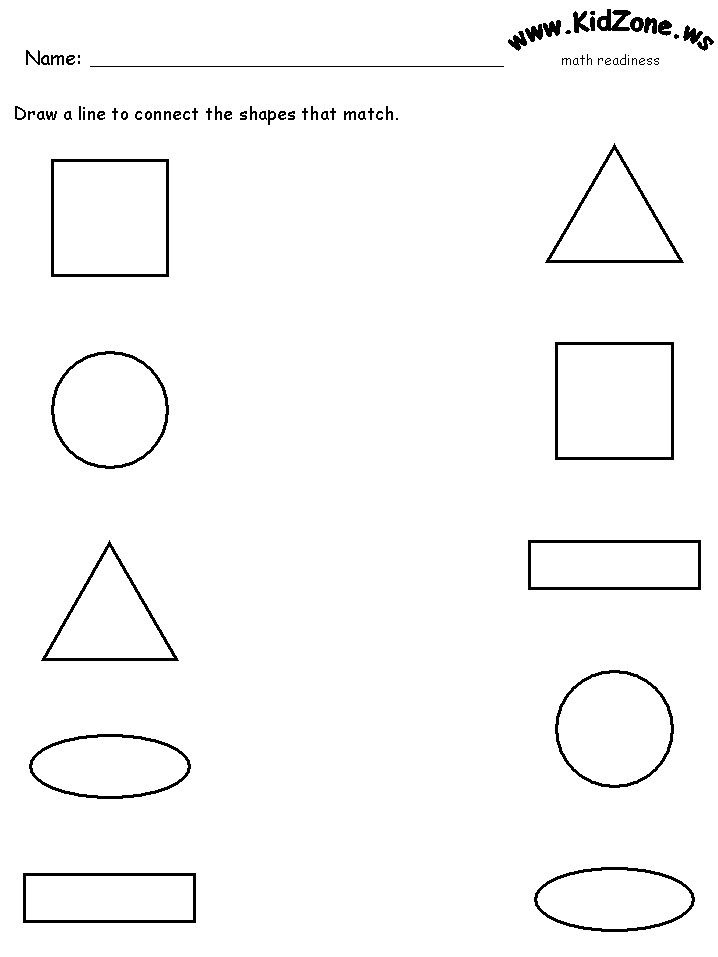 Preschool Shapes Worksheets For Kindergarten