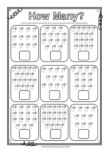 Kindergarten Math Worksheets Counting To 20