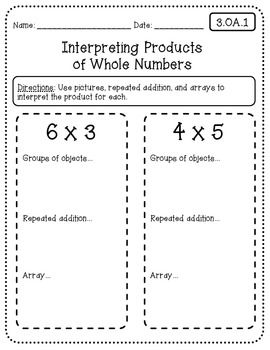 3rd Grade Common Core Math Worksheets